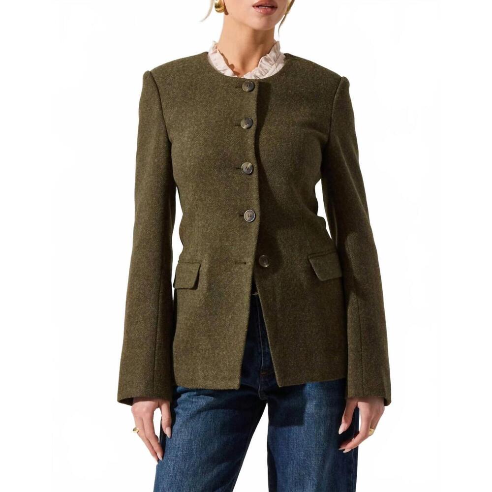 NEW ASTR bellmere jacket in olive